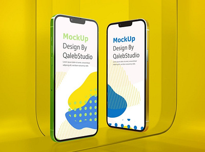 iPhone 13 on Glass Mockups abstract clean device display iphone iphone 13 laptop mac macbook mockup phone phone mockup presentation realistic simple smartphone theme ui ux website