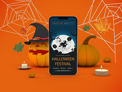 Halloween iPhone 13 Mockups