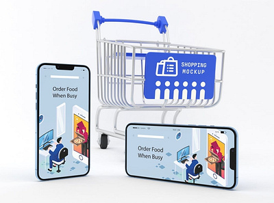 iPhone 13 Shopping Mockups abstract apple clean device display iphone iphone 13 iphone 13 pro mockup phone phone mockup presentation realistic shop shopping simple smartphone theme ui ux