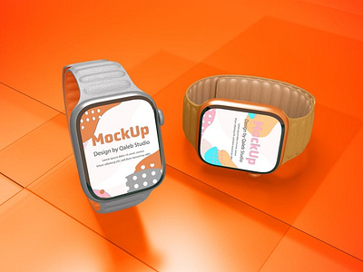 Apple Watch On Glass Mockup