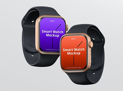 Smart Watch 7 Mockup abstract app clean device display mockup presentation realistic screen simple smart smart watch smart watch 7 smartphone smartwatch theme ui ux watch web
