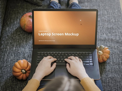 Laptop Mockup Autumn Scenes