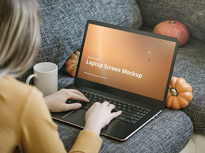 Laptop Mockup Autumn Scenes