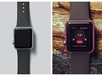 Realistic Smart Watch Mockups abstract applewatch clean design device display ios iwatch macbook mockup presentation realistic responsive simple smart smart watch smartwatch technology ui ux