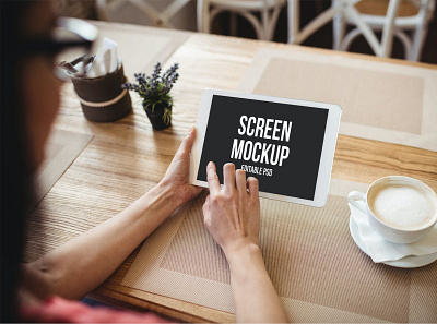 Devices at a Cafe Mockup Set abstract clean device display laptop mac macbook mockup phone phone mockup presentation realistic simple smartphone theme ui ux web webpage website