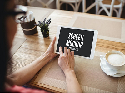 Devices at a Cafe Mockup Set