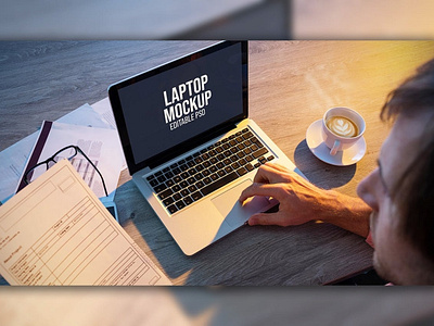 Workplace Laptop Screen Mockup Set