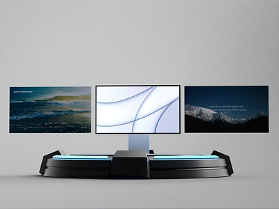 iMac Pro Screen Mockup on The Podium