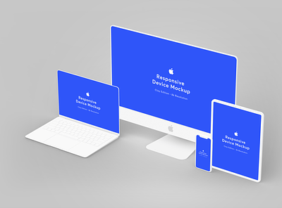 Responsive Device Mockup abstract apple case clean device display imac ipad iphone laptop mac minimal mockup phone phone mockup realistic responsive showcase simple smartphone