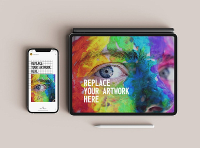 iPad & iPhone Pro Mockups abstract clean device display ipad laptop mac macbook mockup phone phone mockup presentation realistic simple smartphone theme ui ux web website