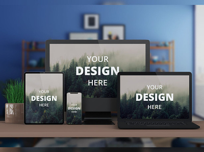 Multi Devices Mockup 12 PSD Files abstract clean device devices display laptop mac macbook mockup multi device multi devices phone phone mockup presentation realistic responsive simple smartphone theme ui