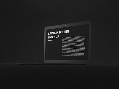 Black MacBook Air Mockup