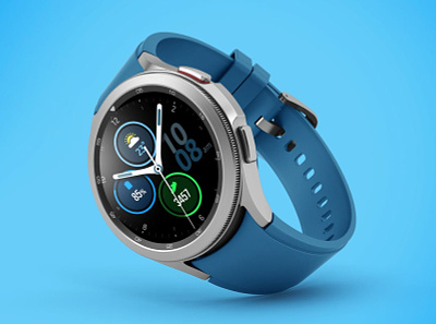 Galaxy Watch 4 Classic Mockups abstract app application business classic clean design device display galaxy galaxy watch hand interface mockup realistic samsung smartwatch touchscreen ui watch