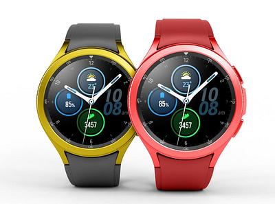 Galaxy Watch 4 Classic Mockups abstract app application business classic clean design device galaxy galaxy watch hand interface mockup realistic samsung smartwatch touchscreen ui watch
