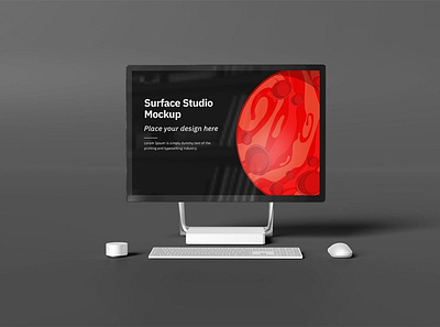 Surface Studio Mockup abstract clean customizable device display laptop mac macbook microsoft mockup monitor presentation realistic screen showcase simple ui ux web webpage