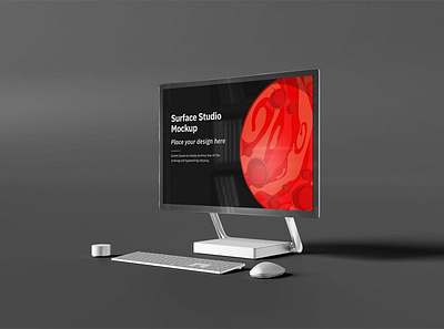 Surface Studio Mockup abstract clean customizable device display laptop mac macbook microsoft mockup monitor presentation realistic screen showcase simple theme ui ux web