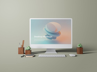 Desktop Mockups abstract clean desktop device display laptop mac macbook mockup presentation realistic responsive screen simple theme ui ux web webpage website