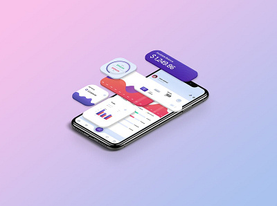 Isometric App Presentation Mockup abstract app app design application clean dashboard design device display interface isometric mockup phone phone mockup realistic simple smartphone template ui user interface