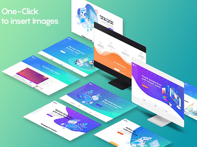 Perspective Screen View Mockups abstract clean device display isometric laptop mac macbook mockup monitor perspective presentation realistic screen simple tablet theme ui ux web