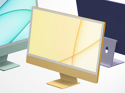 (FREE) New iMac 24” Mockup