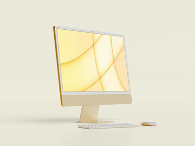 iMac 24" Mockups clean device display imac imac 24 imac mockup imac mockups laptop mac macbook mockup presentation realistic simple theme ui ux web webpage website