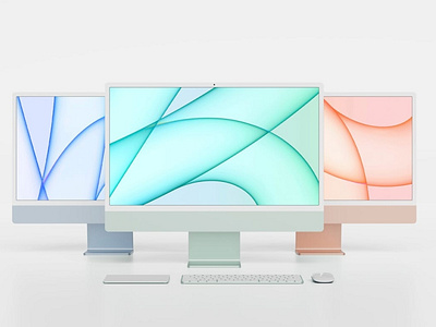 iMac 24" Mockups abstract clean device display imac imac 24 imac mockup imac mockups laptop mac macbook mockup presentation realistic simple theme ui ux web website