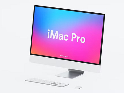 White iMac Pro Mockup