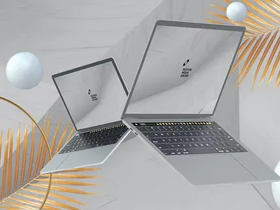 Light Laptop Mockups 3d abstract clean delightful design device display glossy laptop laptop mockup laptop mockups light mac macbook mockup presentation realistic simple stylish ui