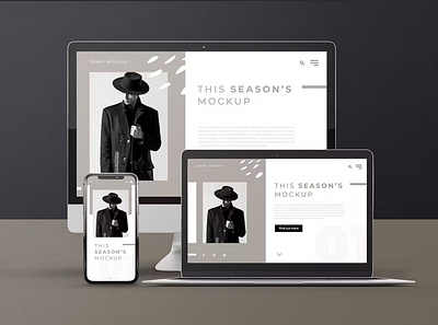 Modern Device Mockups abstract clean device display laptop mac macbook mockup modern phone phone mockup presentation realistic simple smartphone theme ui web webpage website