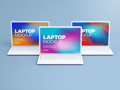 Free Macbook Pro Clay Mockup Set