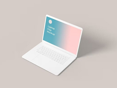 Free Clay Laptop Mockup