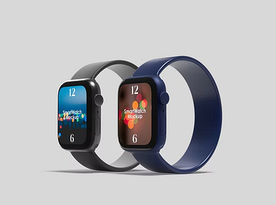 Free Smartwatch Mockups abstract apple application clean design device digital display mockup mockups presentation realistic screen simple smart smartwatch ui ux watch watch design