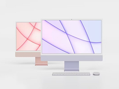 Free iMac Mockup abstract clean design device display imac imac design imac mockup laptop mac macbook mockup presentation realistic screen showcase simple ui ux website