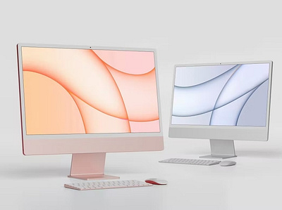 Free iMac Mockup abstract clean device display imac imac design imac mockup laptop mac macbook mockup presentation realistic screen showcase simple theme ui ux web