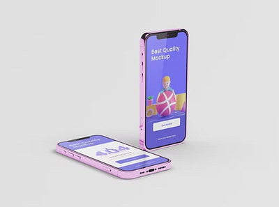 Free Phone Pro Mockups abstract app apple clean device display iphone 12 iphone 12 pro mockup phone phone mockup presentation realistic simple smartphone ui ux web webpage website