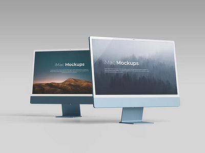 Free iMac M1 Mockups