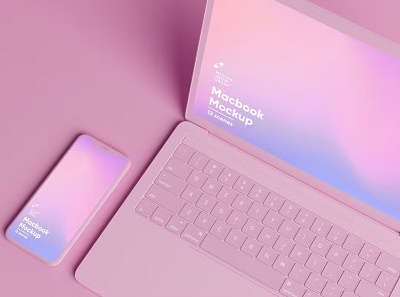 FREE Pink Iphone and MacBook Mockups Pack application blog branding calm chic device display expressive graphic design iphone macbook mockups minimalist mockup mockups pack motion graphics online realistic shop store ui