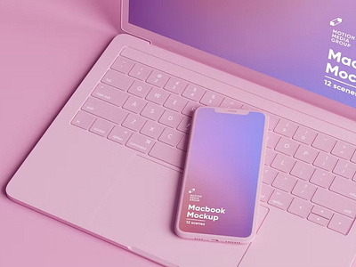 FREE Pink Iphone and MacBook Mockups Pack