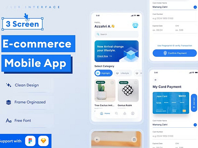 E-commerce Mobile App Template android app app design application clean design for app device display ios mobile mobile app mobile app design mobile app design mobile apps realistic screeen simple ui ux website