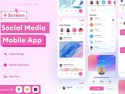 Social Media Mobile App Template