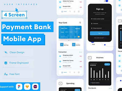 Payment Banking Mobile App Template abstract android app app design application apps clean design for app display ios mobile mobile app mobile app design mobile app design mobile apps screeen simple ui ux website