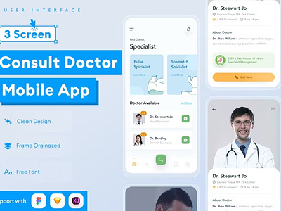 Consult Doctor Mobile App Template