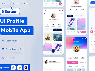 UI Profile Mobile App Template