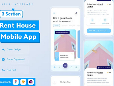 Rent House Mobile App Template