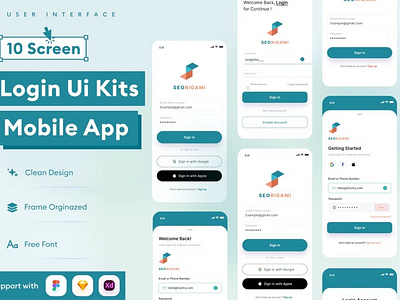 Login Ui Kits Mobile App Template