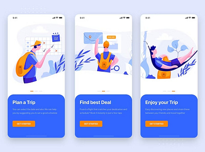 On boarding for Travel Mobile App Template android app app design application apps clean design design for app display ios mobile mobile app mobile app design mobile app design mobile apps screen simple ui ux website