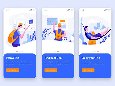On boarding for Travel Mobile App Template android app app design application apps clean design design for app display ios mobile mobile app mobile app design mobile app design mobile apps screen simple ui ux website