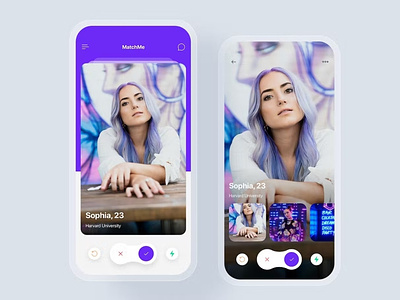 Dating mobile app UI concept