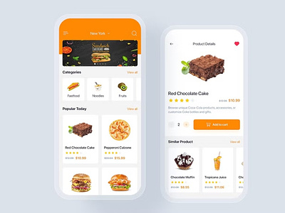 Food app mobile UI Concept