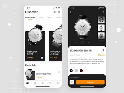 Watch Shop mobile app concept